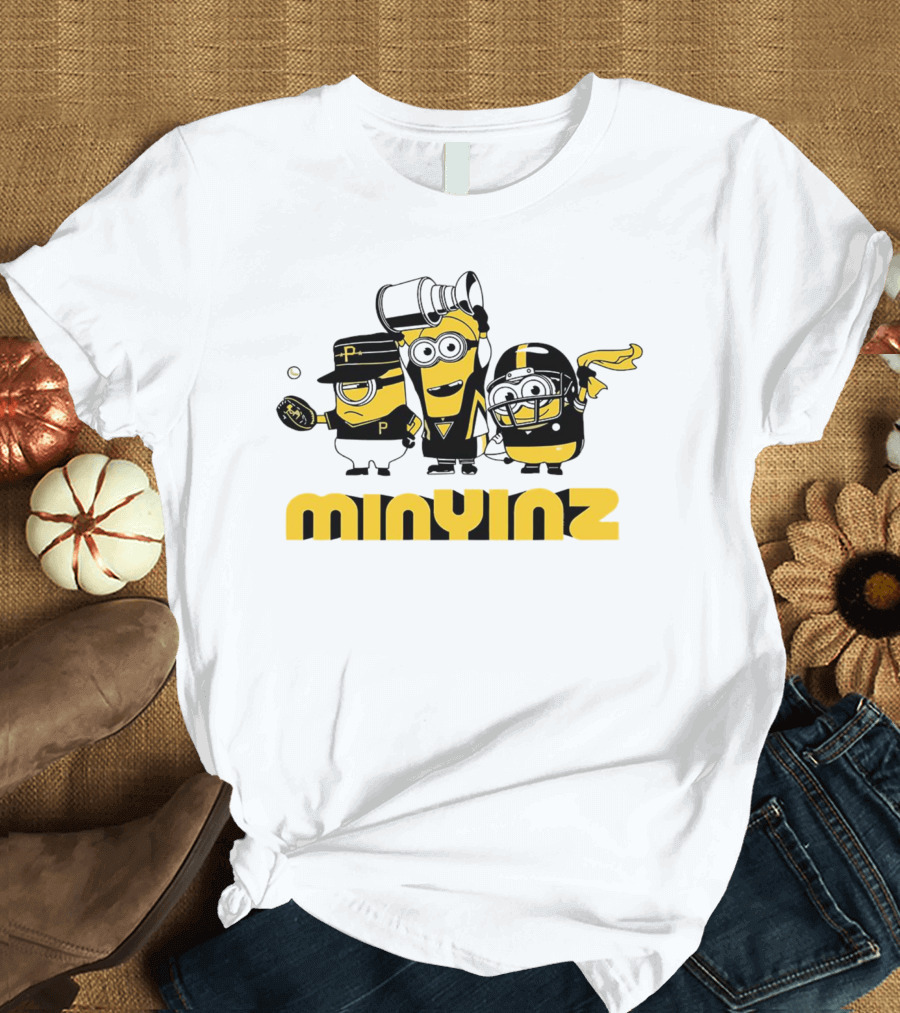 Minions Mini Yinz Pittsburgh Sports Jeff D. Lowe T-Shirt