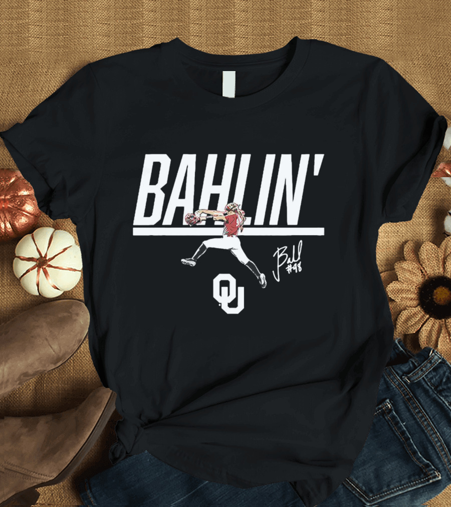 Bahlin' Jordy Bahl #98 Oklahoma Sooners Women's Softball T-Shirt