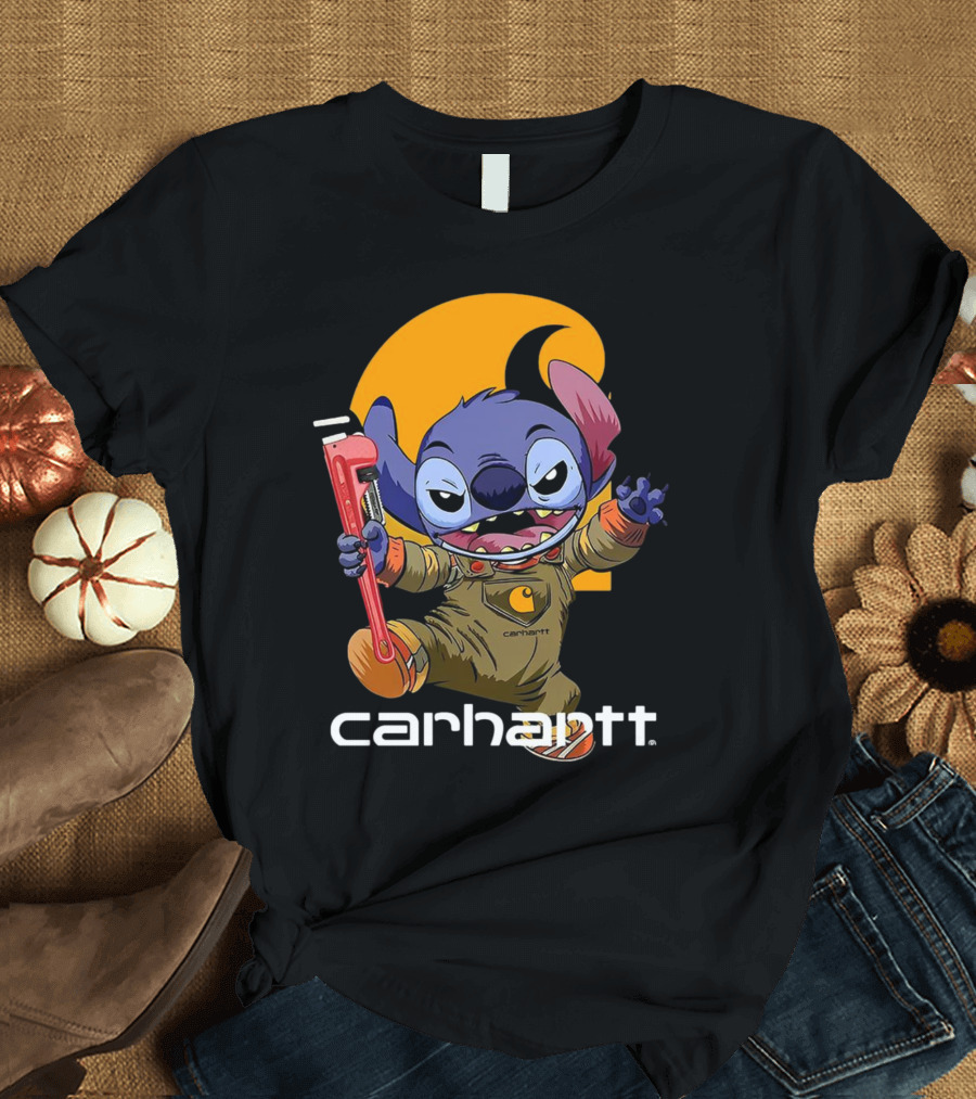 Stitch Carhartt Work In Progress Logo Crossover T-Shirt