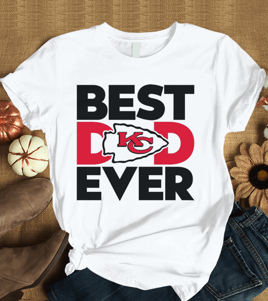 Best Dad Ever Kansas City Chiefs NFL Fan T-Shirt