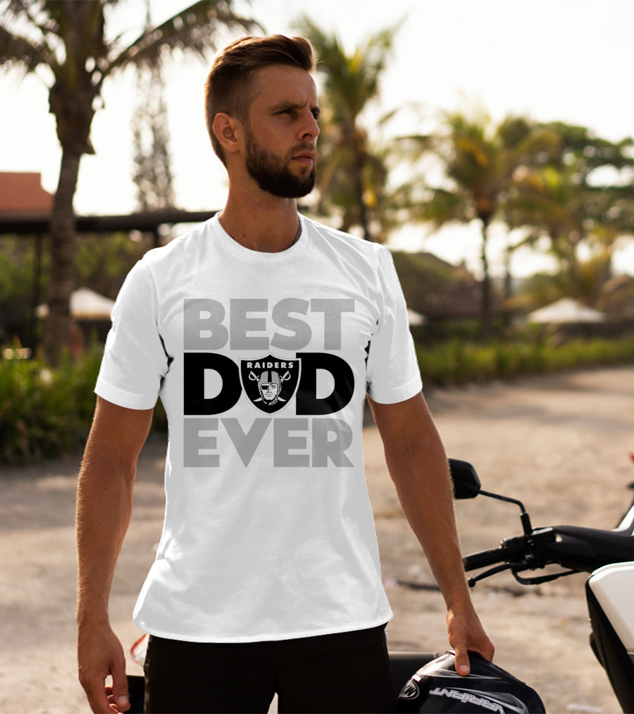 Best Dad Ever Raiders NFL Las Vegas T-Shirt
