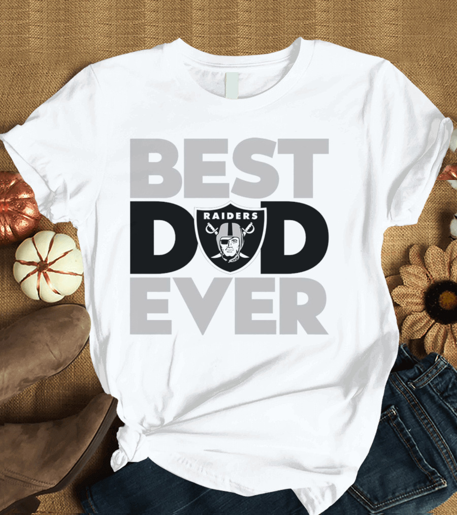 Best Dad Ever Raiders NFL Las Vegas T-Shirt