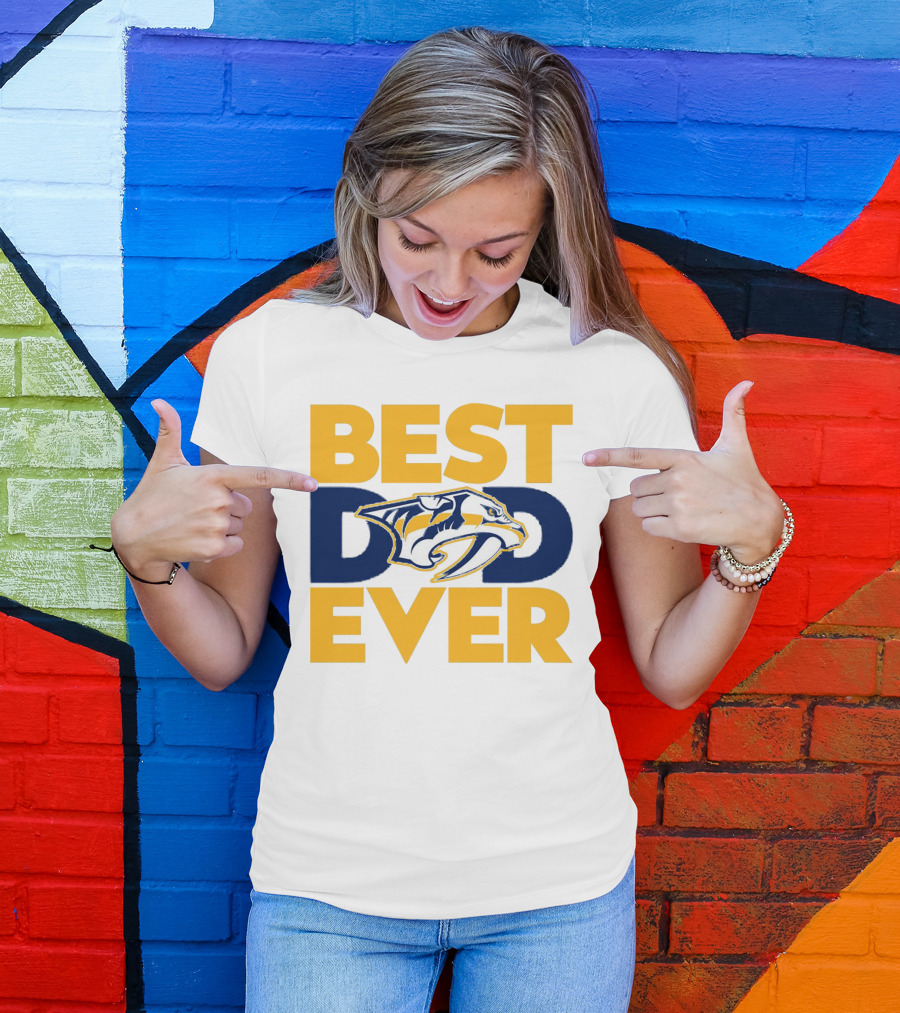 Best Dad Ever Nashville Predators NHL Fan T-Shirt