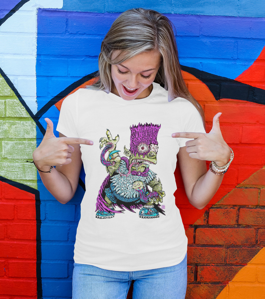 Caped Monster Bart Simpson Surreal T-Shirt