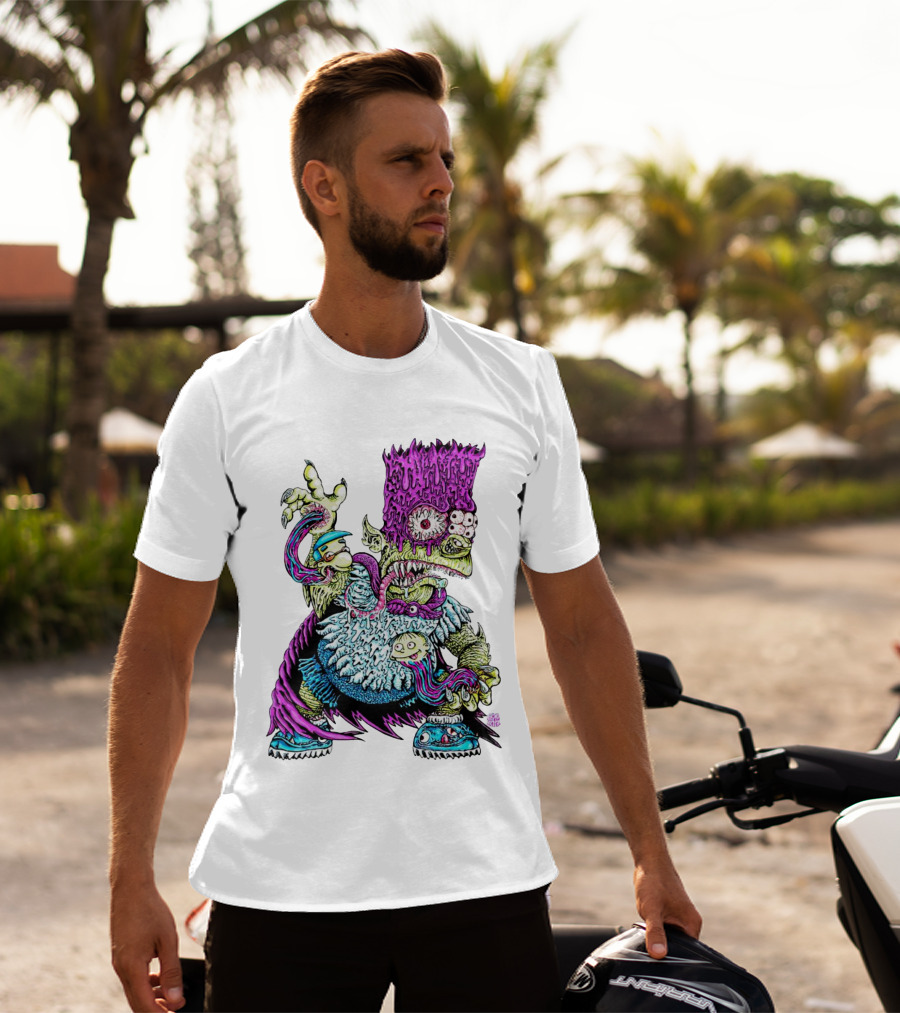 Caped Monster Bart Simpson Surreal T-Shirt