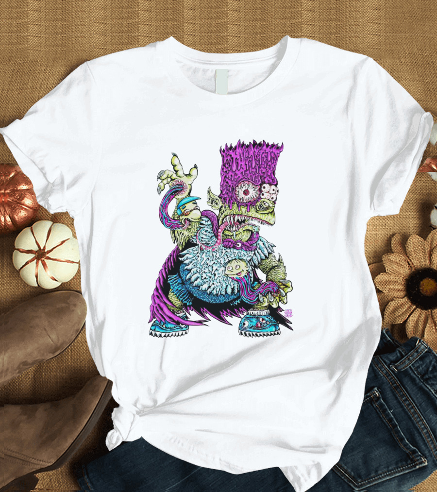Caped Monster Bart Simpson Surreal T-Shirt