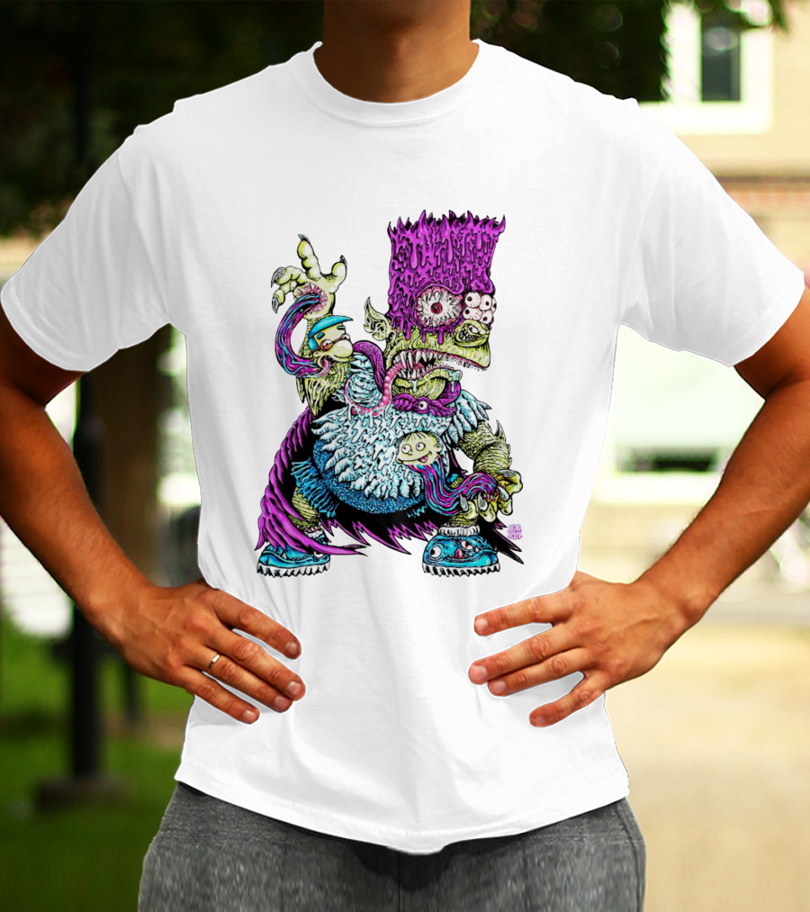 Caped Monster Bart Simpson Surreal T-Shirt