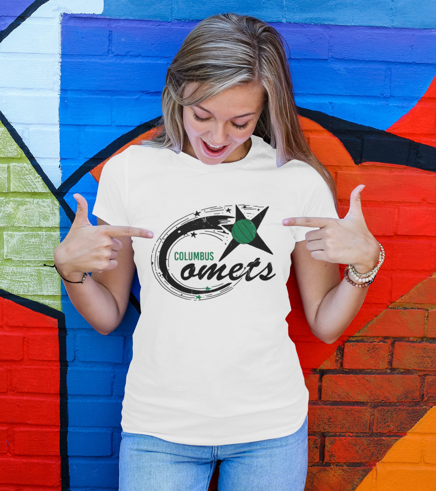 Columbus Comets Basketball Star T-Shirt