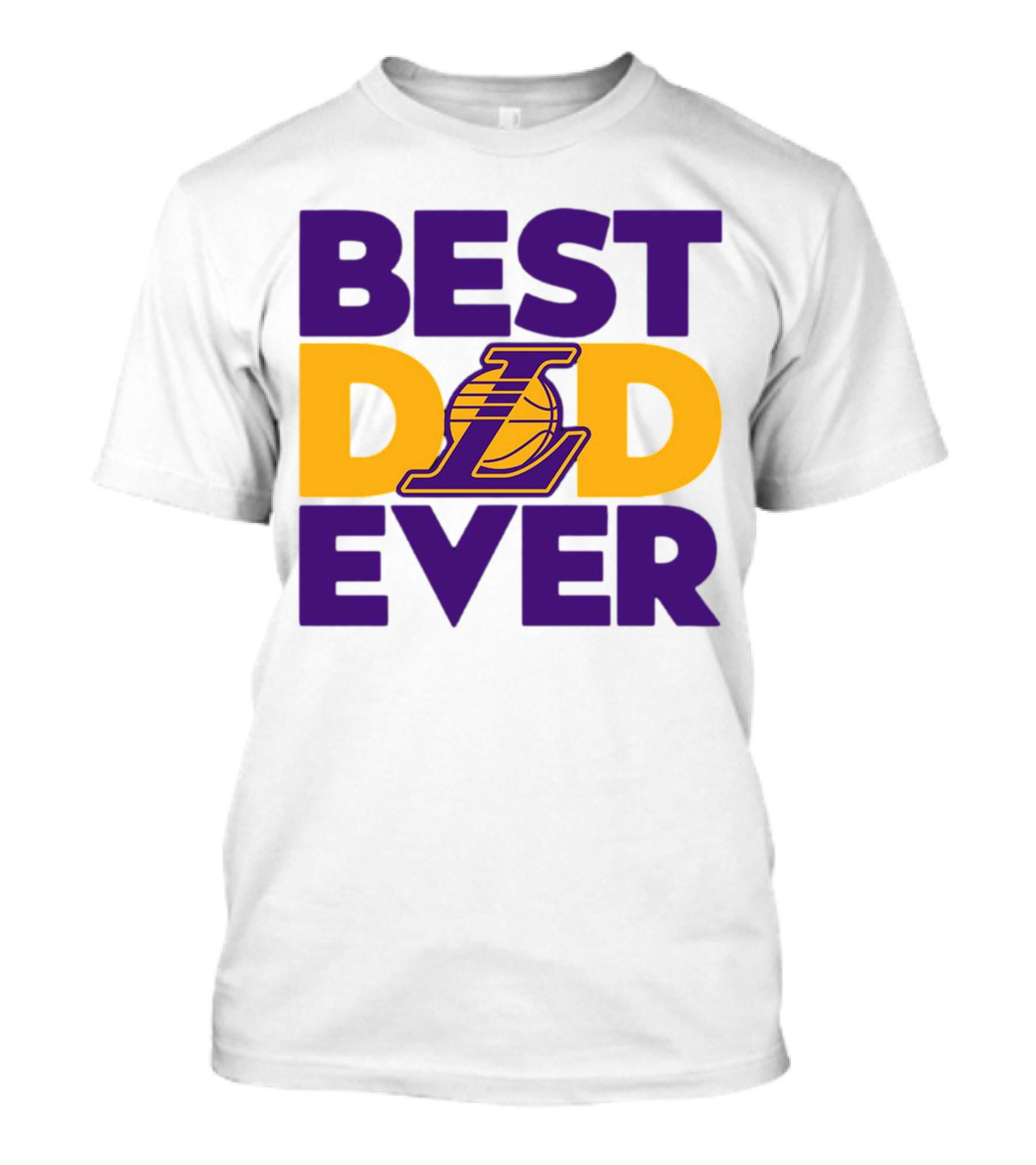 Best Dad Ever NBA Los Angeles Lakers Dodgers Fan T-Shirt