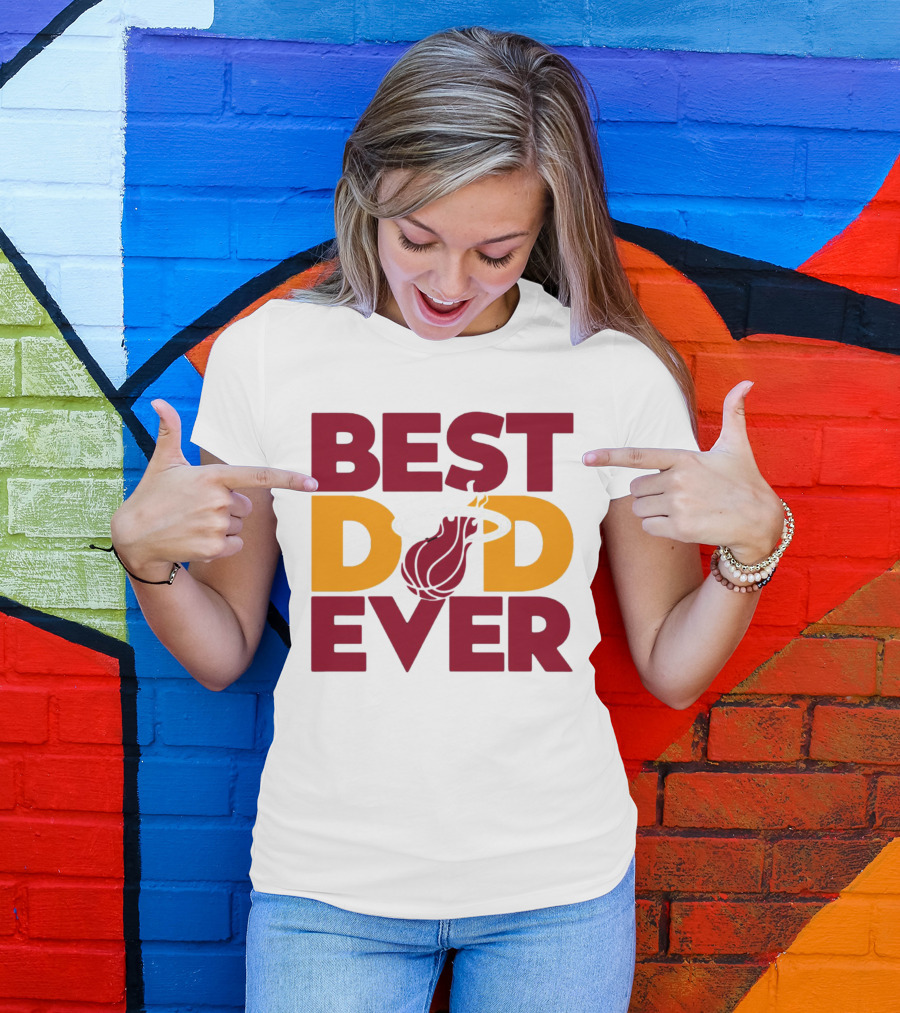 Best Dad Ever NBA Miami Heat Basketball Fan T-Shirt