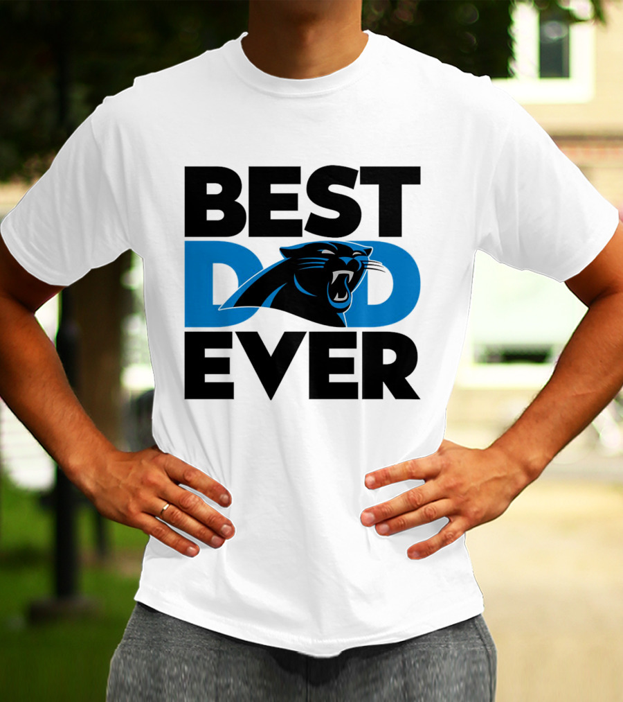 Best Dad Ever Carolina Panthers NFL Fan T-Shirt