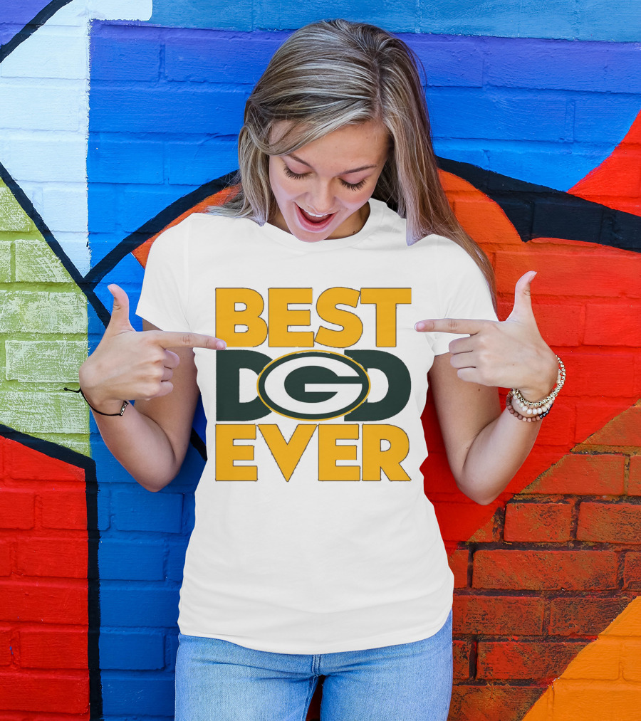 Best Dad Ever Green Bay Packers Logo NFL T-Shirt