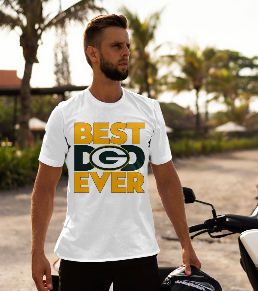 Best Dad Ever Green Bay Packers Logo NFL T-Shirt