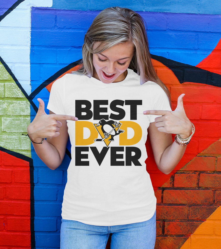Best Dad Ever NHL Pittsburgh Penguins T-Shirt