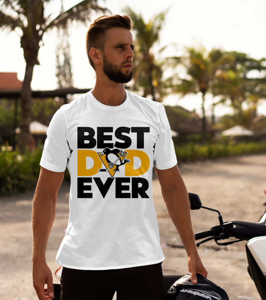 Best Dad Ever NHL Pittsburgh Penguins T-Shirt