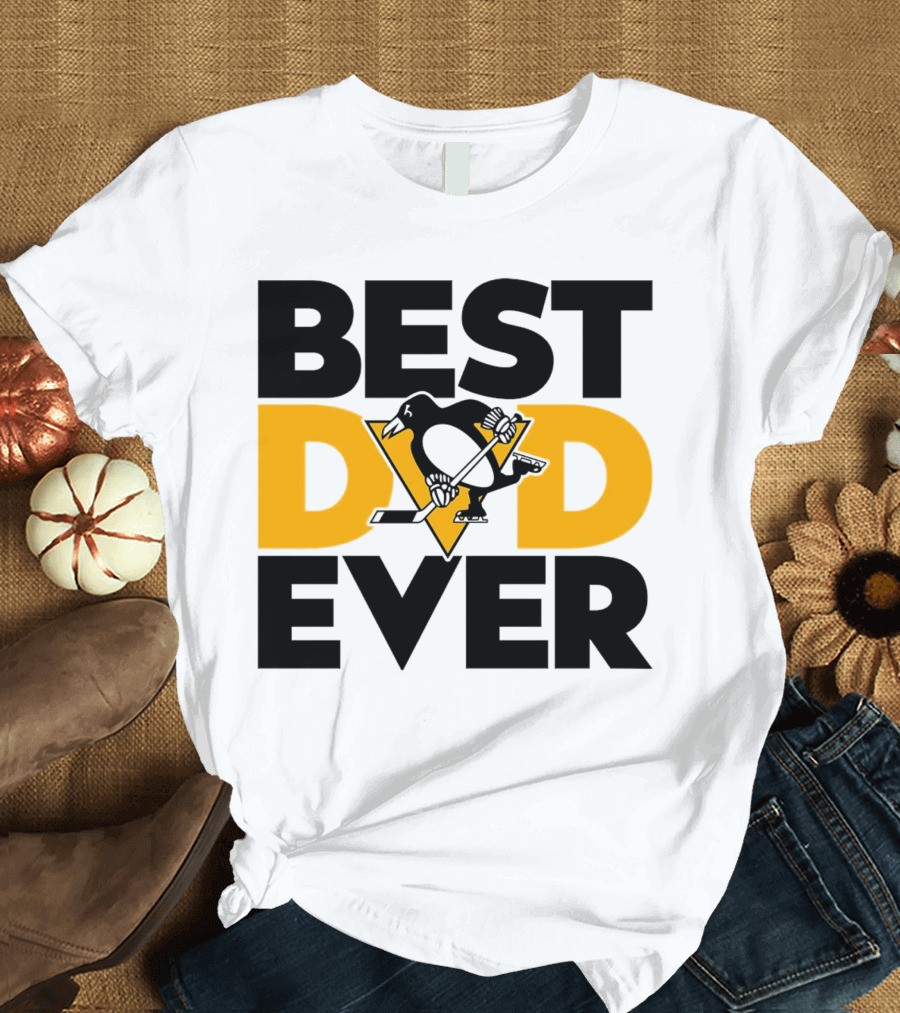 Best Dad Ever NHL Pittsburgh Penguins T-Shirt