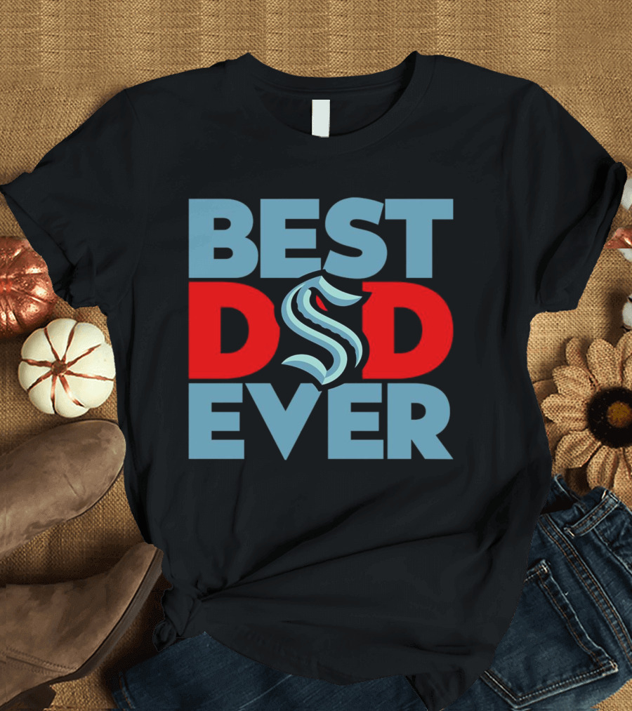 Best Dad Ever Seattle Kraken NHL T-Shirt