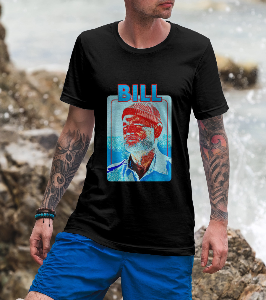 Bill Murray Steve Zissou Blue Red T-Shirt
