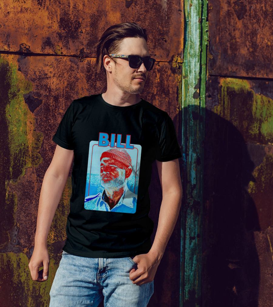 Bill Murray Steve Zissou Blue Red T-Shirt