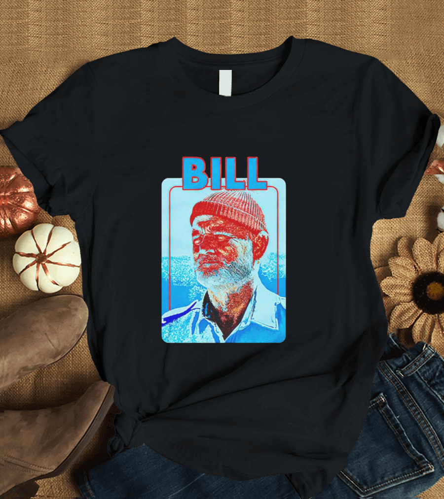 Bill Murray Steve Zissou Blue Red T-Shirt
