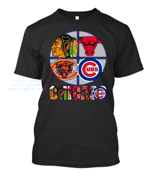 Chicago Sports Blackhawks Bulls Bears Cubs T-Shirt