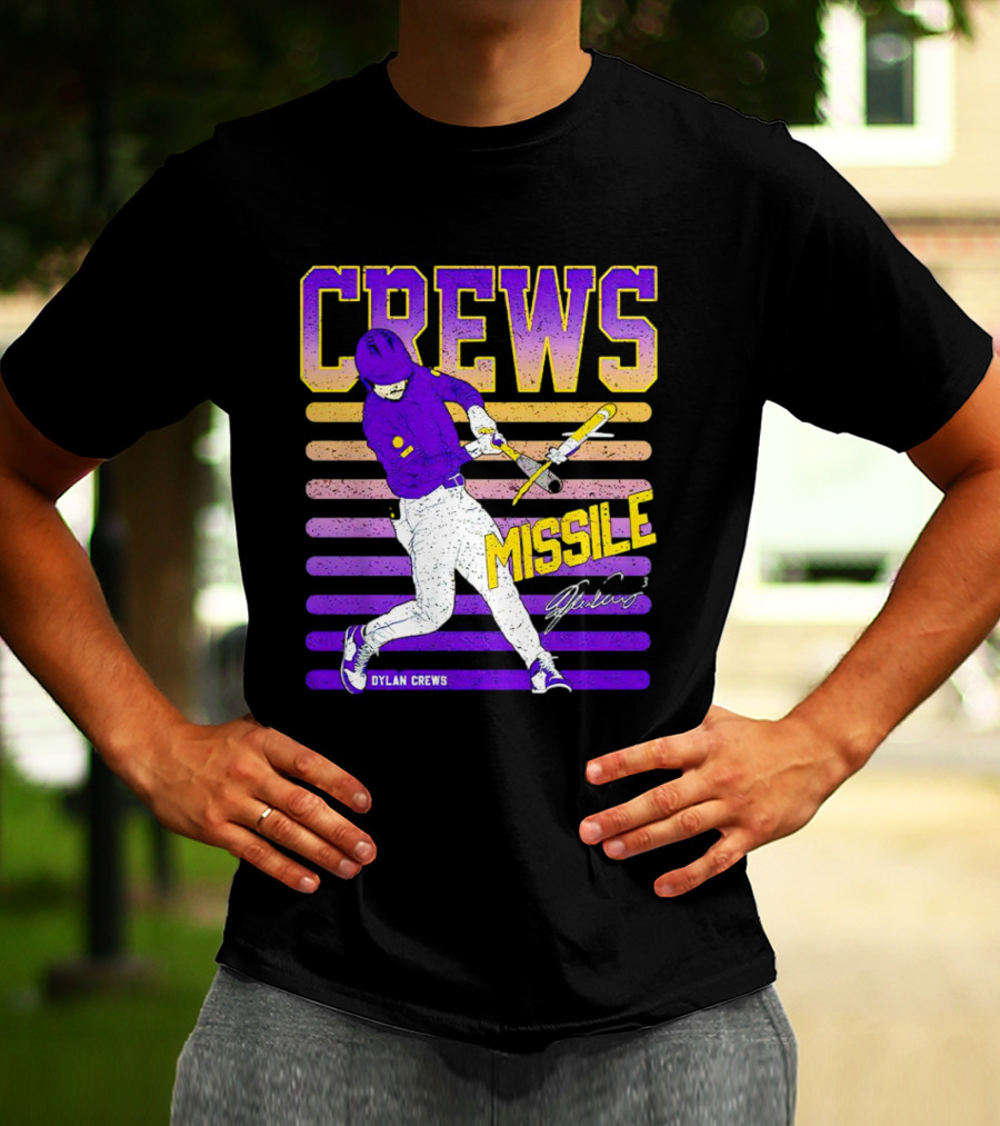 Crews Missile Dylan Crews LSU Tigers Signature T-Shirt