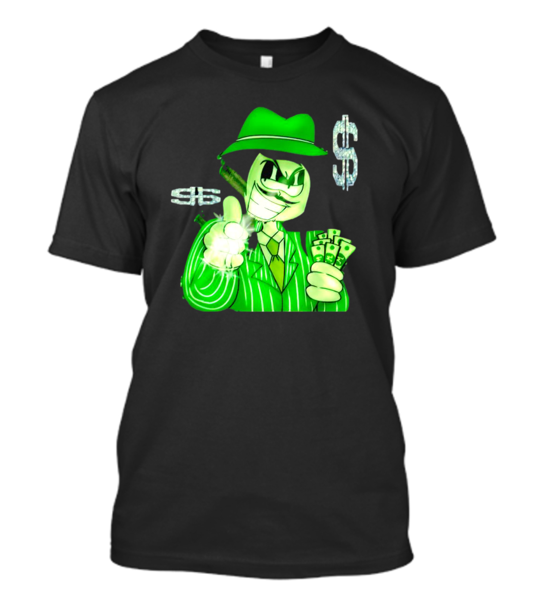 Gangsta Sponge Whang Dollar Suit Fedora Money T-Shirt