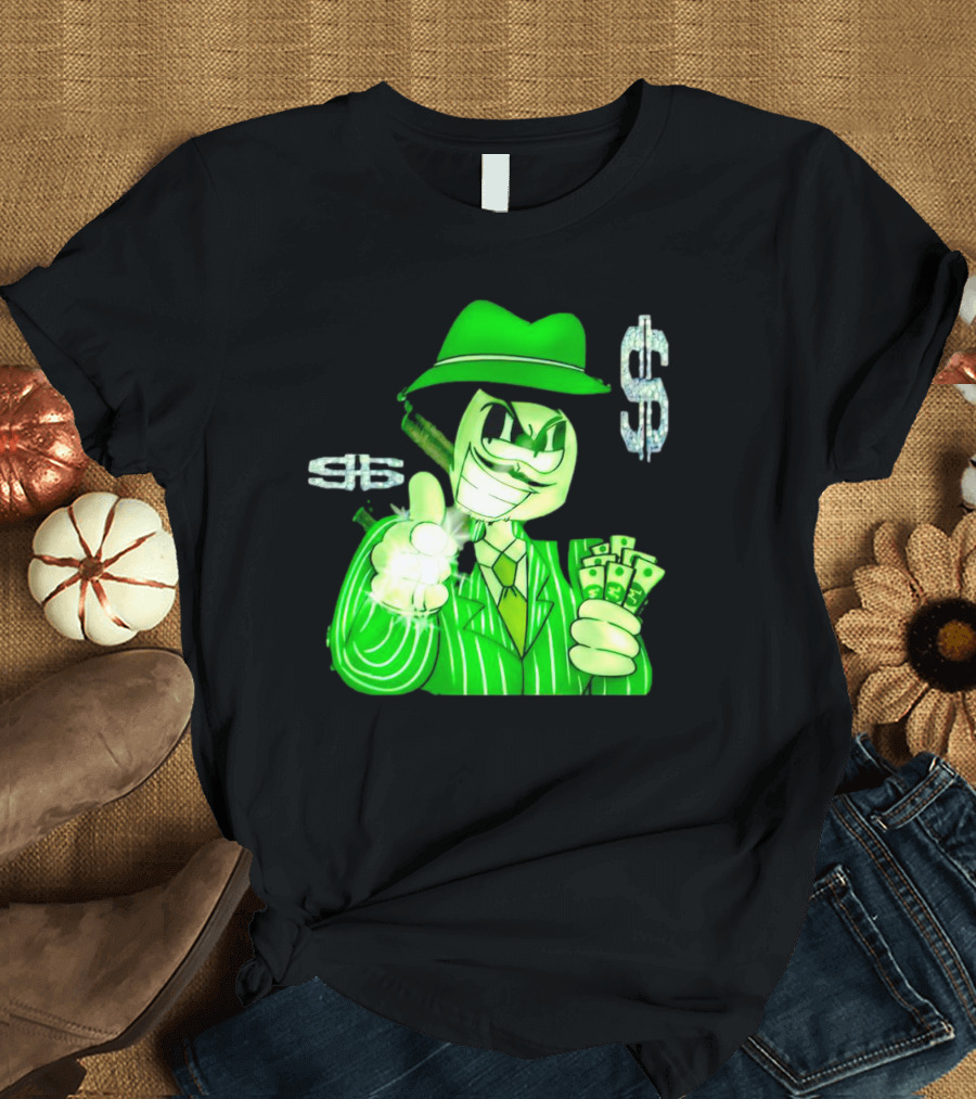 Gangsta Sponge Whang Dollar Suit Fedora Money T-Shirt
