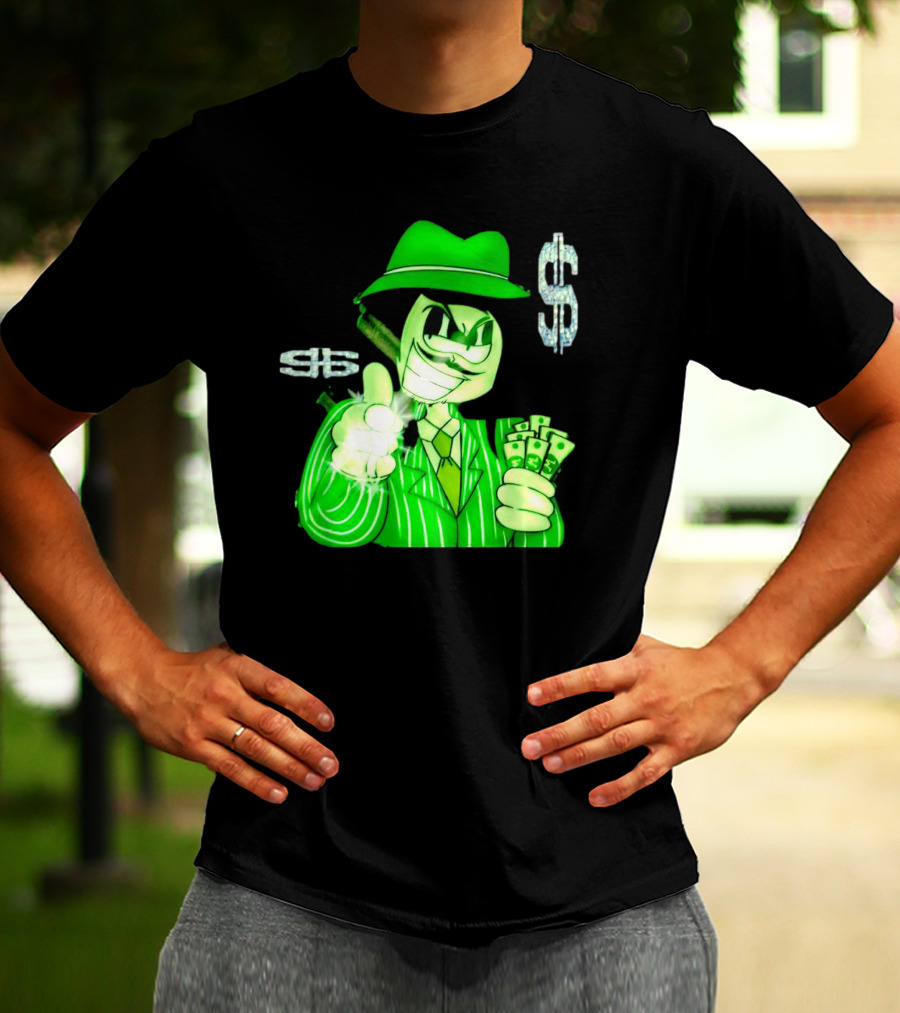 Gangsta Sponge Whang Dollar Suit Fedora Money T-Shirt