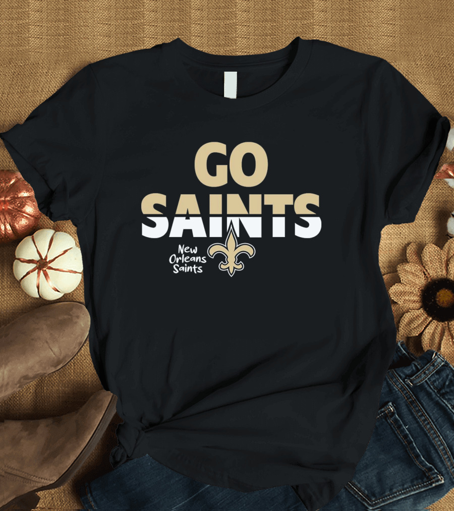 GO SAINTS New Orleans Saints Fleur-de-Lis T-Shirt