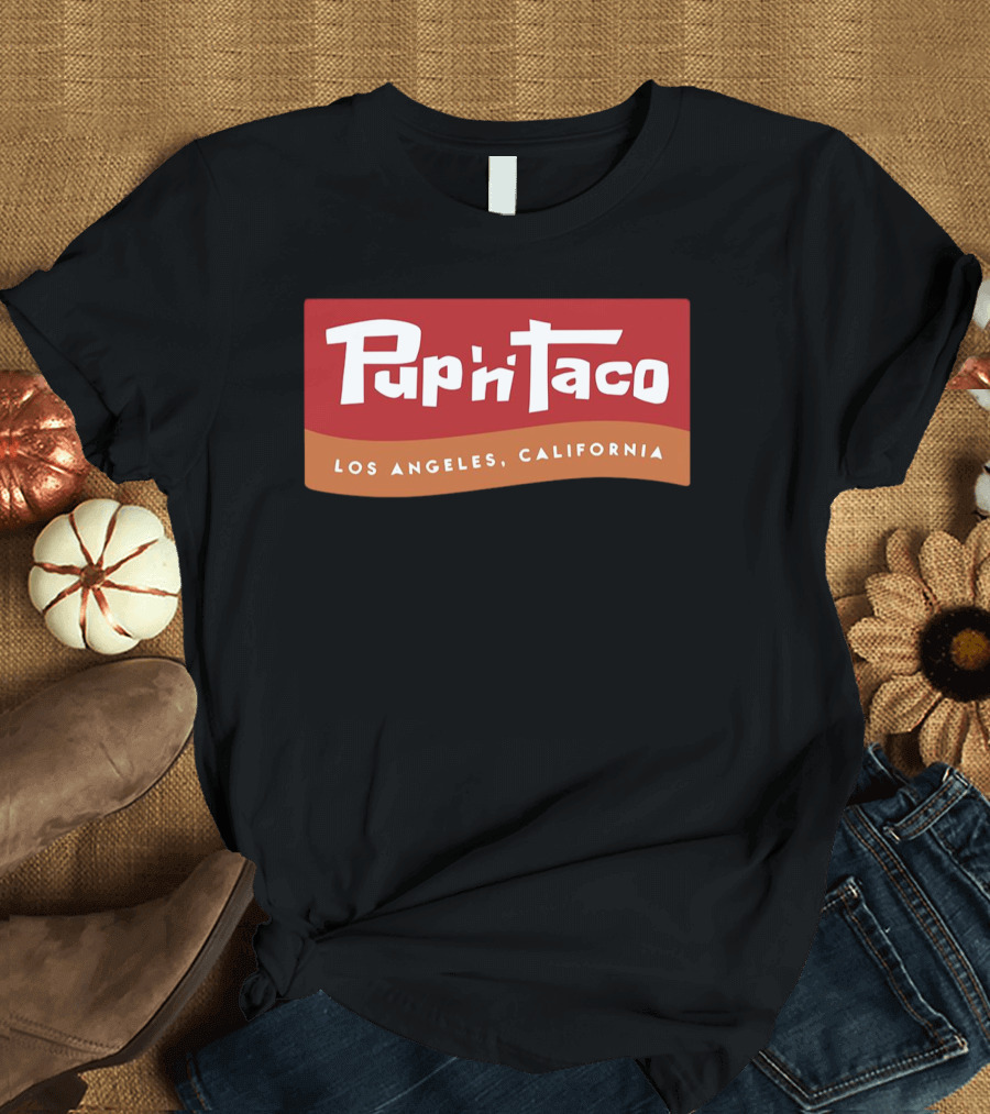 Pup ‘N’ Taco Los Angeles California Retro Logo Vintage Branding T-Shirt