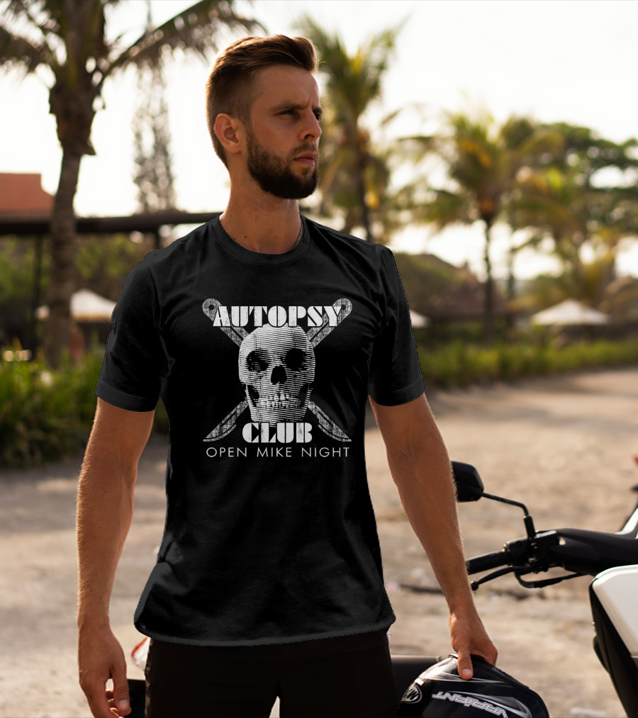 Autopsy Club Skull Open Mike Night T-Shirt