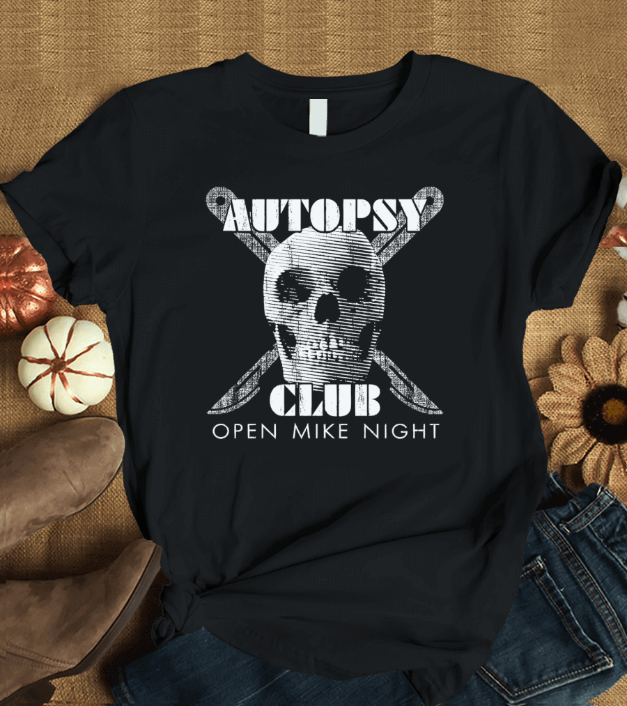 Autopsy Club Skull Open Mike Night T-Shirt