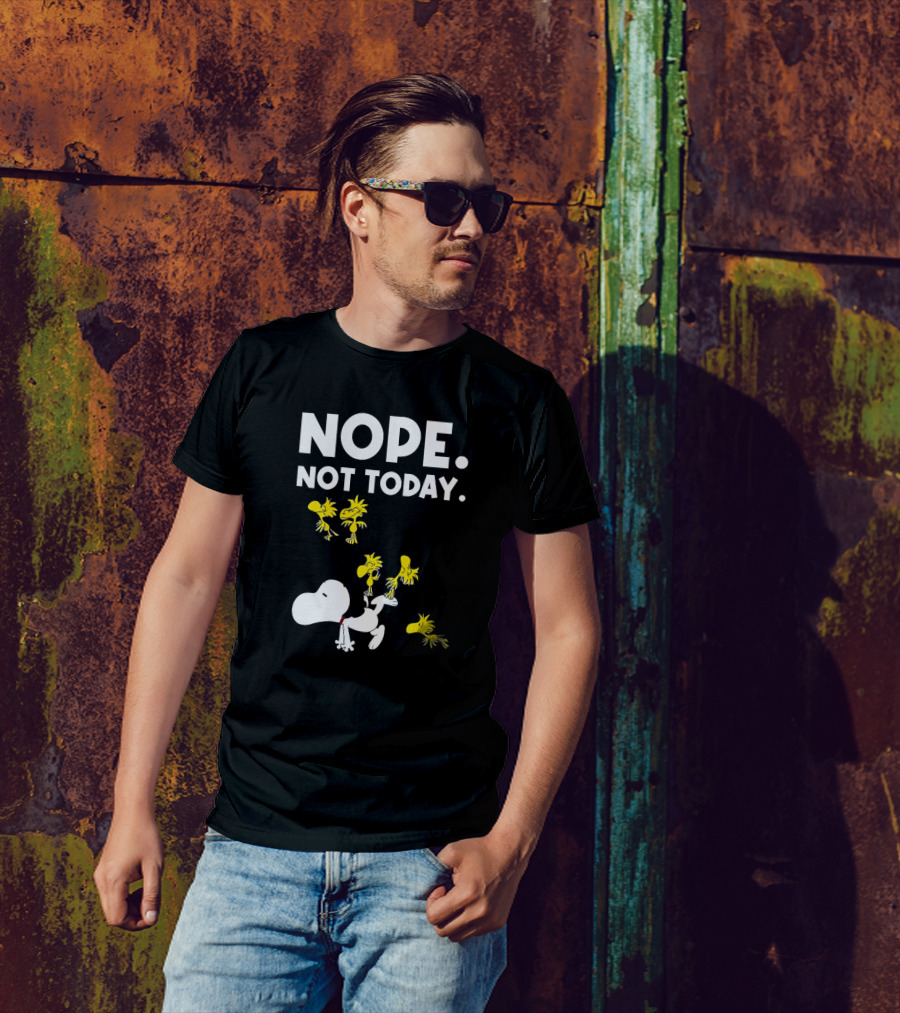 Snoopy Woodstock Nope Not Today T-Shirt