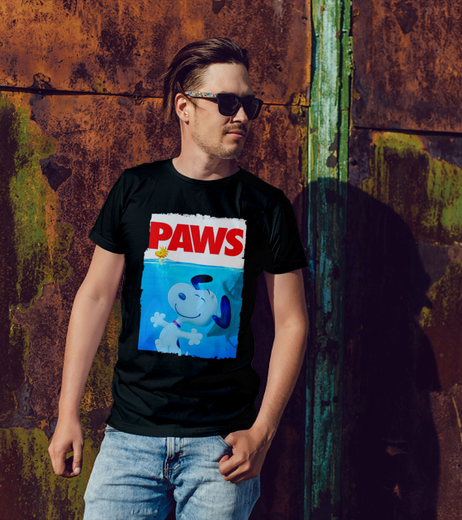 Paws Snoopy And Woodstock Szurkulet T-Shirt