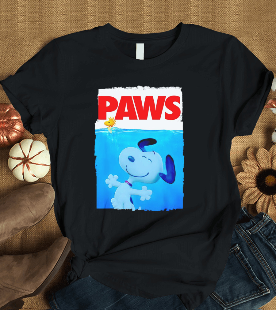 Paws Snoopy And Woodstock Szurkulet T-Shirt
