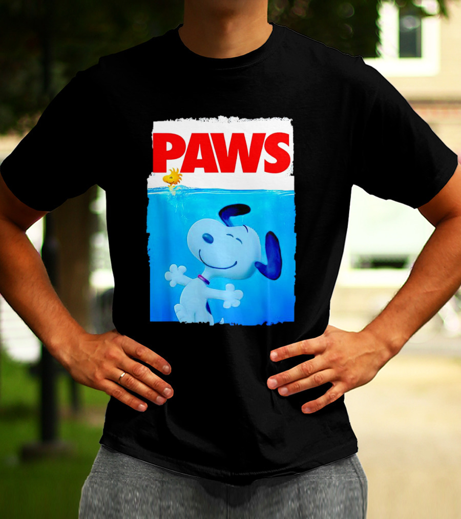 Paws Snoopy And Woodstock Szurkulet T-Shirt