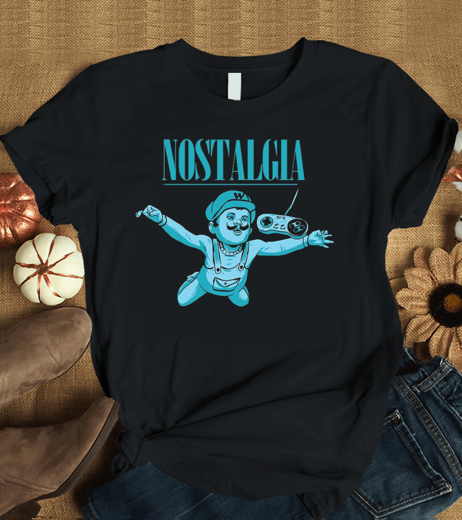Nostalgia: Wario X Nirvana’s Nevermind Nineties Game Controller Classic T-Shirt