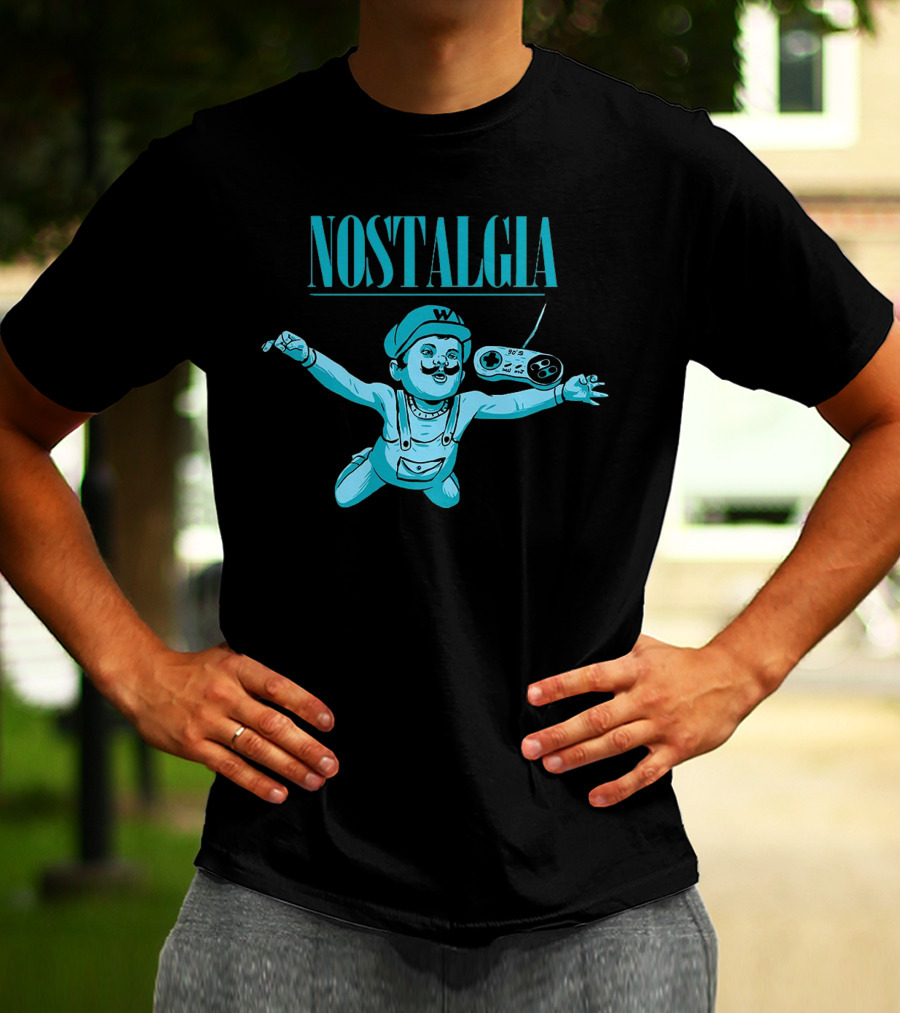 Nostalgia: Wario X Nirvana’s Nevermind Nineties Game Controller Classic T-Shirt