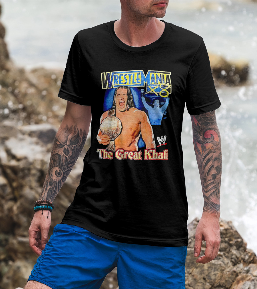 WrestleMania X8 The Great Khali WWE Champion Iconic T-Shirt
