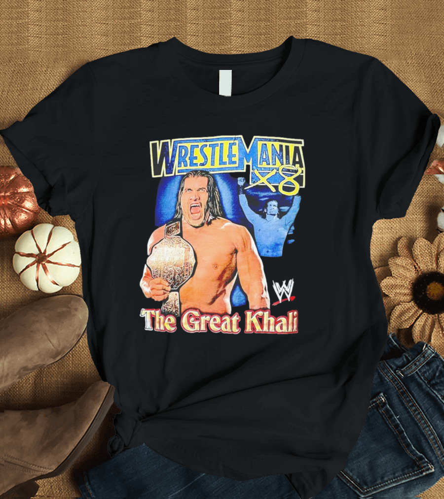 WrestleMania X8 The Great Khali WWE Champion Iconic T-Shirt