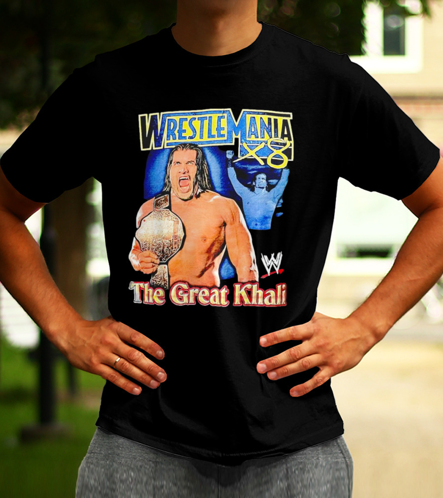 WrestleMania X8 The Great Khali WWE Champion Iconic T-Shirt