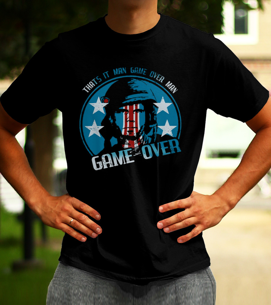 Bill Paxton That’s It Man Game Over Man Stars Helmet Circle Game Over T-Shirt