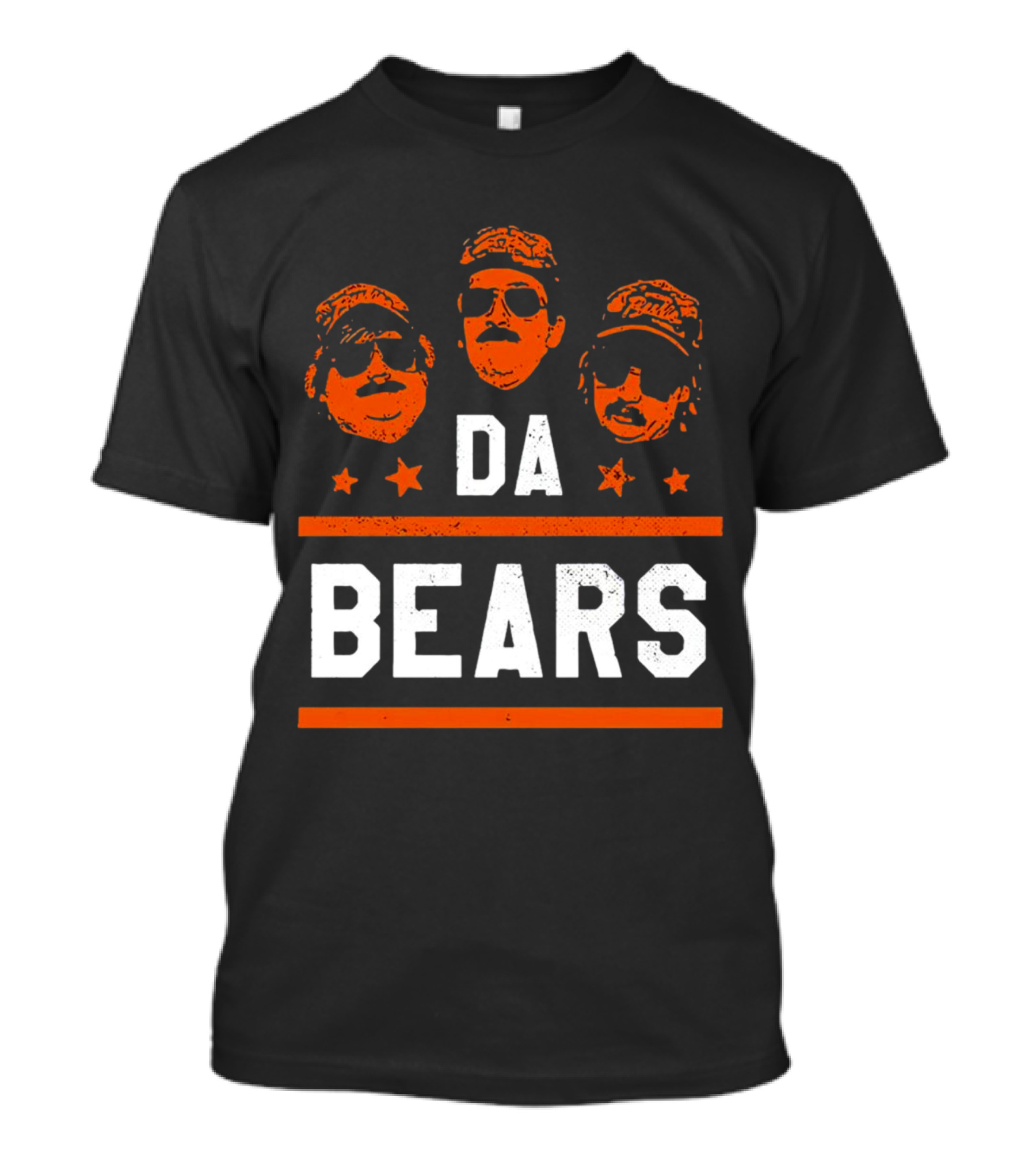 DA BEARS Chicago Sports Icons Orange Stars T-Shirt