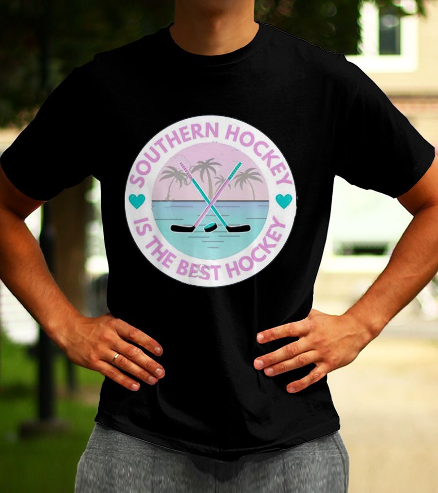 Southern Hockey Is The Best Hockey Palms And Crossed Sticks T-Shirt