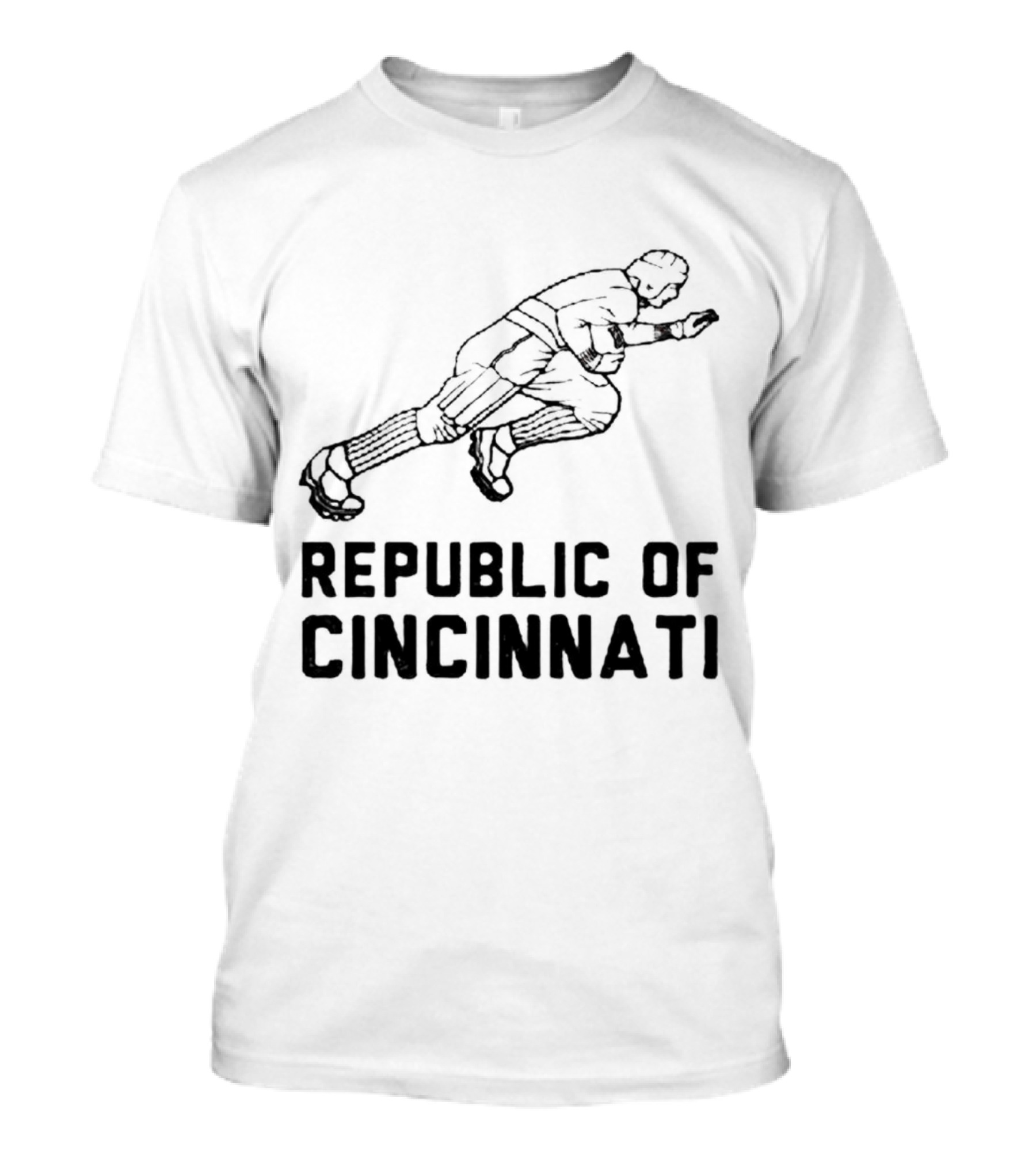 Republic Of Cincinnati Football Running Back Player T-Shirt