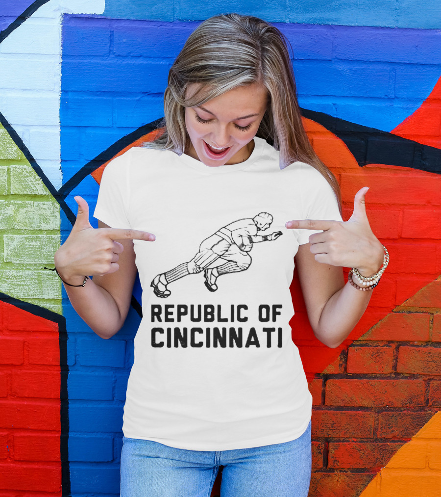Republic Of Cincinnati Football Running Back Player T-Shirt