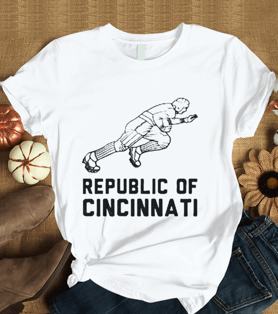 Republic Of Cincinnati Football Running Back Player T-Shirt