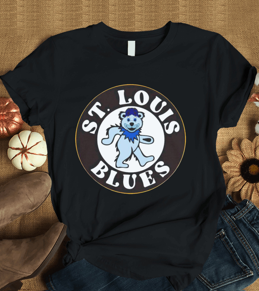 St Louis Blues Hockey Grateful Dead Bear T-Shirt