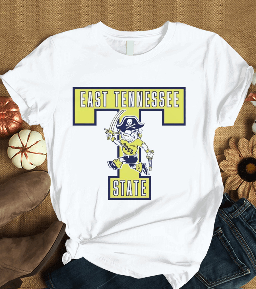 East Tennessee State Buccaneers Block ETSU Pirates T-Shirt